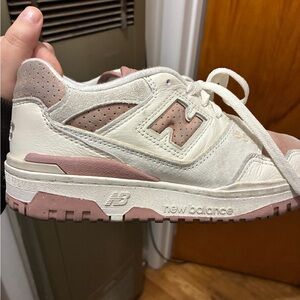 New Balance Women's Classic 550 Sneaker in Seasalt with Landslide